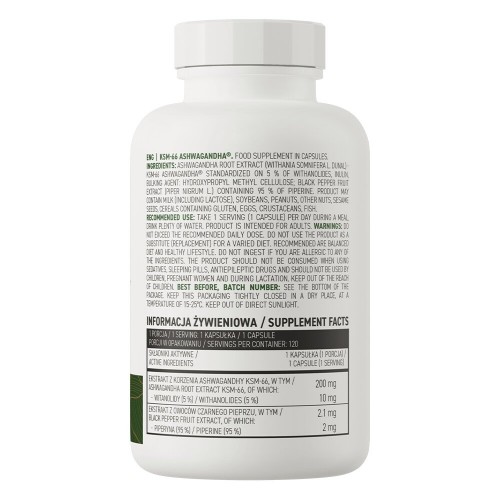 OstroVit Vege KSM-66 Ashwagandha, 120 капсул CN15992 Ostrovit OstroVit Vege KSM-66 Ashwagandha, 120 капсул CN15992 Ostrovit