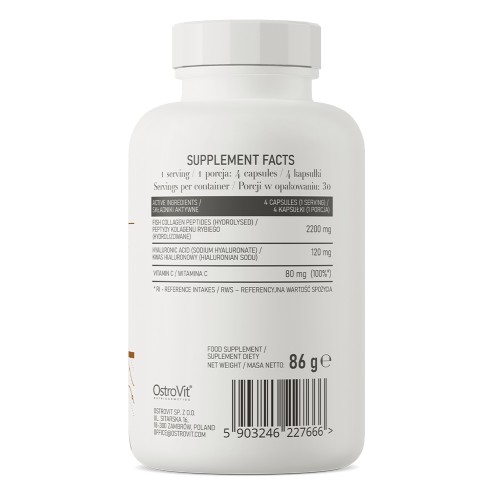 OstroVit Marine Collagen with Hyaluronic Acid and Vitamin C, 120 капсул CN6295 Ostrovit OstroVit Marine Collagen with Hyaluronic Acid and Vitamin C, 120 капсул CN6295 Ostrovit