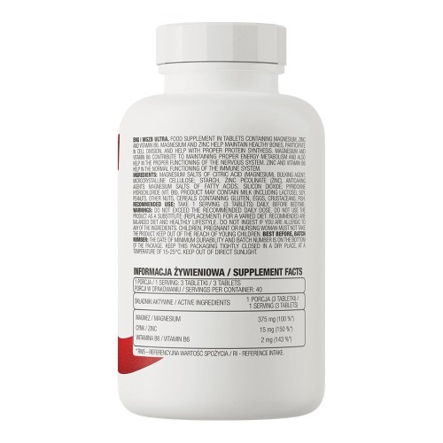OstroVit MgZB Ultra, 120 таблеток CN2711 Ostrovit OstroVit MgZB Ultra, 120 таблеток CN2711 Ostrovit