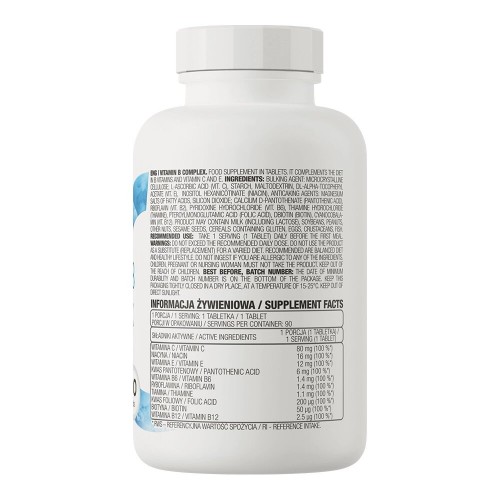 OstroVit Vitamin B Complex, 90 таблеток CN1996 Ostrovit OstroVit Vitamin B Complex, 90 таблеток CN1996 Ostrovit