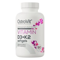 OstroVit Vitamin D3+K2, 90 капсул OstroVit Vitamin D3+K2, 90 капсул