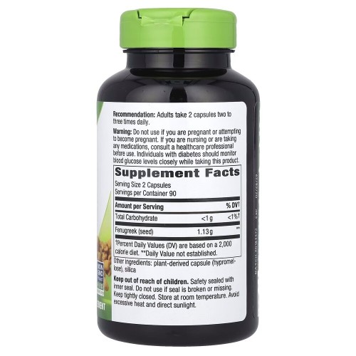 Nature's Way Fenugreek Seed, 180 вегакапсул CN12331 Nature's Way Nature's Way Fenugreek Seed, 180 вегакапсул CN12331 Nature's Way