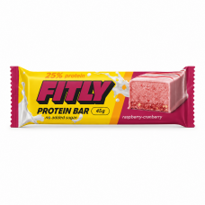 Fitly Protein Bar 25% No Added Sugar, 45 грам - Журавлина-малина