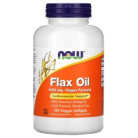 NOW Flax Oil 1000 mg, 120 вегакапсул NOW Flax Oil 1000 mg, 120 вегакапсул