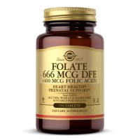 Solgar Folate 666 mcg (Folic Acid 400 mcg), 250 таблеток Solgar Folate 666 mcg (Folic Acid 400 mcg), 250 таблеток