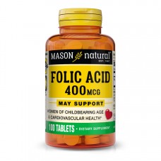 Mason Natural Folic Acid 400 mcg, 100 таблеток Mason Natural Folic Acid 400 mcg, 100 таблеток