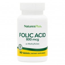 Natures Plus Folic Acid 800 mcg, 90 таблеток