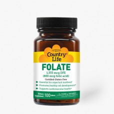 Country Life Folic Acid, 100 таблеток Country Life Folic Acid, 100 таблеток