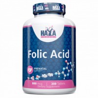 Haya Labs Folic Acid 800 mcg, 250 таблеток Haya Labs Folic Acid 800 mcg, 250 таблеток