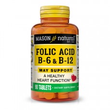 Mason Natural Folic Acid B6 & B12, 90 таблеток Mason Natural Folic Acid B6 & B12, 90 таблеток