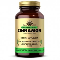 Solgar Cinnamon Full Potency Herbs, 100 вегакапсул Solgar Cinnamon Full Potency Herbs, 100 вегакапсул