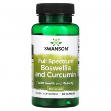 Swanson Boswellia and Curcumin Full Spectrum, 60 капсул Swanson Boswellia and Curcumin Full Spectrum, 60 капсул