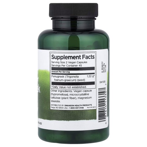 Swanson Fenugreek Seed 610 mg, 90 капсул CN16894 Swanson Swanson Fenugreek Seed 610 mg, 90 капсул CN16894 Swanson