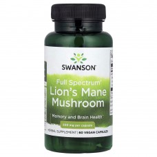 Swanson Lion's Mane Mushroom 500 mg Full Spectrum, 60 капсул Swanson Lion's Mane Mushroom 500 mg Full Spectrum, 60 капсул
