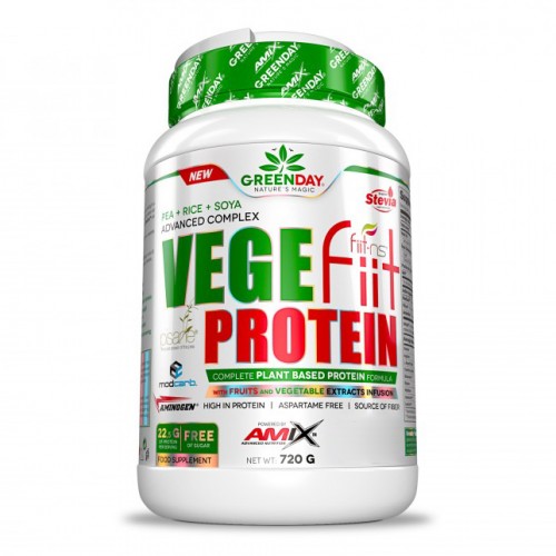 AMIX GreenDay Vege-Fiit Protein, 720 грам - Подвійний шоколад CN9357-2 AMIX