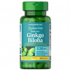 Puritan's Pride Ginkgo Biloba 120 mg, 100 капсул Puritan's Pride Ginkgo Biloba 120 mg, 100 капсул
