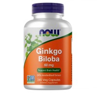 NOW Ginkgo Biloba 60 mg, 240 вегакапсул