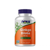 NOW Ginkgo Biloba 60 mg, 60 вегакапсул NOW Ginkgo Biloba 60 mg, 60 вегакапсул