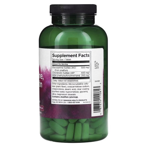 Swanson Glucosamine, Chondroitin & MSM (1 per day) Highest Strength, 240 таблеток CN16663 Swanson Swanson Glucosamine, Chondroitin & MSM (1 per day) Highest Strength, 240 таблеток CN16663 Swanson