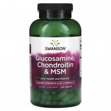 Swanson Glucosamine, Chondroitin & MSM (1 per day) Highest Strength, 240 таблеток Swanson Glucosamine, Chondroitin & MSM (1 per day) Highest Strength, 240 таблеток