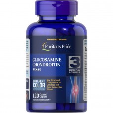 Puritan's Pride Chondroitin Glucosamine MSM 3 Per Day Formula, 120 каплет Puritan's Pride Chondroitin Glucosamine MSM 3 Per Day Formula, 120 каплет