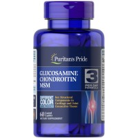 Puritan's Pride Chondroitin Glucosamine MSM 3 Per Day Formula, 60 каплет Puritan's Pride Chondroitin Glucosamine MSM 3 Per Day Formula, 60 каплет