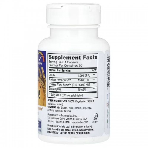 Enzymedica Gluten Ease, 60 капсул CN15545 Enzymedica Enzymedica Gluten Ease, 60 капсул CN15545 Enzymedica