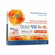 Olimp Sport Nutrition Gold-Vit D3+K2 2000 IU, 30 капсул Olimp Sport Nutrition Gold-Vit D3+K2 2000 IU, 30 капсул