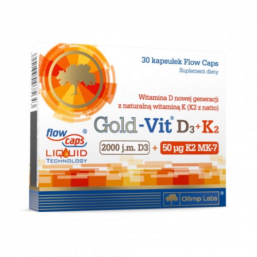 Olimp Sport Nutrition Gold-Vit D3+K2 2000 IU, 30 капсул CN7510 Olimp