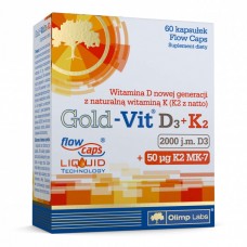 Olimp Sport Nutrition Gold-Vit D3+K2 2000 IU, 60 капсул Olimp Sport Nutrition Gold-Vit D3+K2 2000 IU, 60 капсул