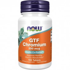NOW GTF Chromium 200 mcg, 100 таблеток NOW GTF Chromium 200 mcg, 100 таблеток
