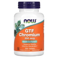 NOW GTF Chromium 200 mcg, 250 таблеток NOW GTF Chromium 200 mcg, 250 таблеток