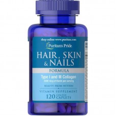 Puritan's Pride Hair Skin and Nails Formula, 120 каплет Puritan's Pride Hair Skin and Nails Formula, 120 каплет