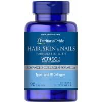 Puritan's Pride Hair Skin and Nails with Verisol, 90 каплет Puritan's Pride Hair Skin and Nails with Verisol, 90 каплет