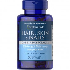 Puritan's Pride Hair Skin and Nails, 60 капсул Puritan's Pride Hair Skin and Nails, 60 капсул