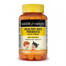 Mason Natural Healthy Kids Probiotic With Fiber Chewables, 60 жевательных таблеток Mason Natural Healthy Kids Probiotic With Fiber Chewables, 60 жевательных таблеток
