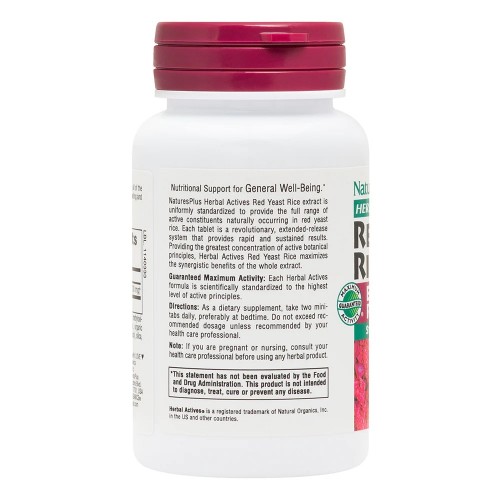 Natures Plus Herbal Actives Red Yeast Rice 600 mg, 60 міні таблеток CN11796 Natures Plus Natures Plus Herbal Actives Red Yeast Rice 600 mg, 60 міні таблеток CN11796 Natures Plus