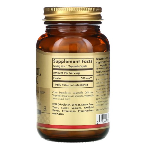 Solgar Inositol 500 mg, 100 вегакапсул CN10118 Solgar Solgar Inositol 500 mg, 100 вегакапсул CN10118 Solgar