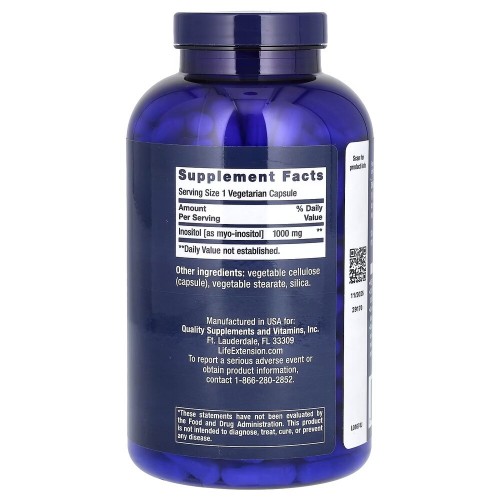 Life Extension Inositol 1000 mg, 360 капсул CN16476 Life Extension Life Extension Inositol 1000 mg, 360 капсул CN16476 Life Extension