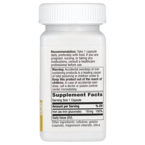 Nature's Way Iron 18 mg, 100 капсул CN16187 Nature's Way Nature's Way Iron 18 mg, 100 капсул CN16187 Nature's Way