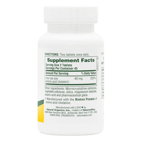 Natures Plus Iron 40 mg, 90 таблеток CN13547 Natures Plus Natures Plus Iron 40 mg, 90 таблеток CN13547 Natures Plus