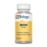 Solaray Iron 50 mg, 60 вегакапсул Solaray Iron 50 mg, 60 вегакапсул