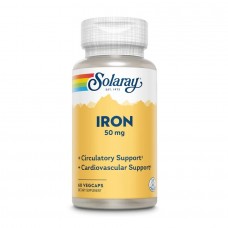Solaray Iron 50 mg, 60 вегакапсул Solaray Iron 50 mg, 60 вегакапсул