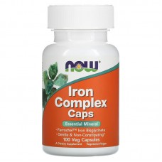 NOW Iron Complex, 100 вегакапсул NOW Iron Complex, 100 вегакапсул