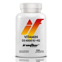 IronFlex Vitamin D3 4000 + K2, 120 таблеток IronFlex Vitamin D3 4000 + K2, 120 таблеток