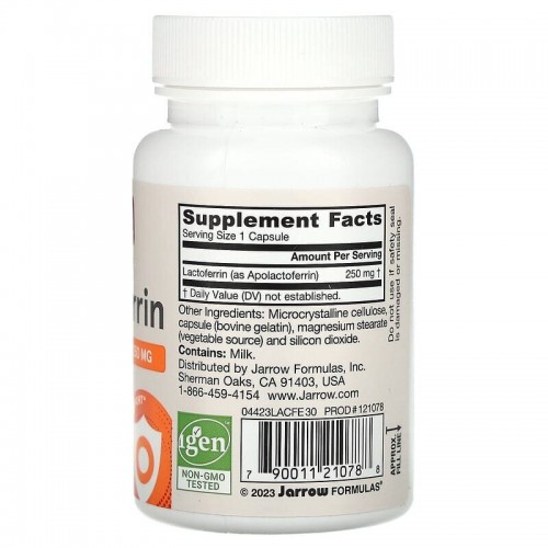 Jarrow Formulas Lactoferrin 250 mg, 30 капсул CN20182-1 Jarrow Formulas Jarrow Formulas Lactoferrin 250 mg, 30 капсул CN20182-1 Jarrow Formulas