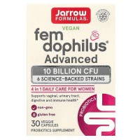Jarrow Formulas Vegan Fem Dophilus Advanced 10 Billion CFU, 30 вегакапсул