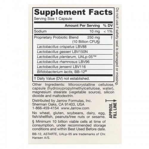 Jarrow Formulas Vegan Fem Dophilus Advanced 10 Billion CFU, 30 вегакапсул CN20185-1 Jarrow Formulas Jarrow Formulas Vegan Fem Dophilus Advanced 10 Billion CFU, 30 вегакапсул CN20185-1 Jarrow Formulas