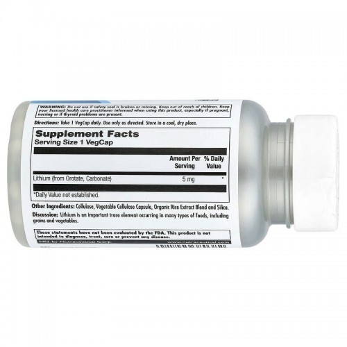 KAL Lithium Orotate 5 mg, 60 вегакапсул CN17239 KAL KAL Lithium Orotate 5 mg, 60 вегакапсул CN17239 KAL