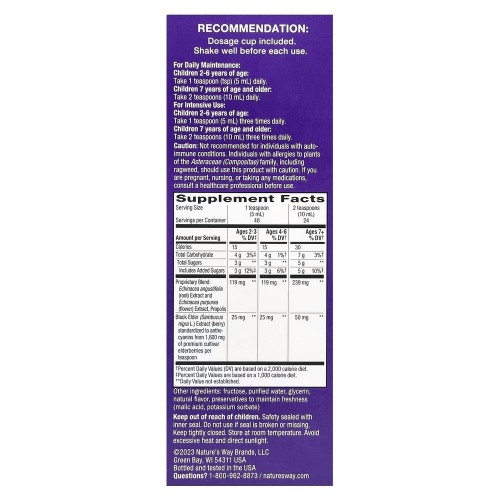 Nature's Way Sambucus For Kids Elderberry, 240 мл CN16451 Nature's Way Nature's Way Sambucus For Kids Elderberry, 240 мл CN16451 Nature's Way